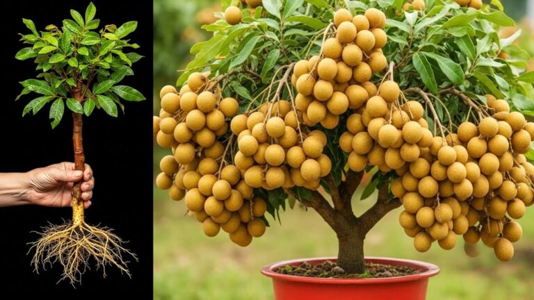 This simple technique transforms aloe vera into lush longan trees that fruit fast…