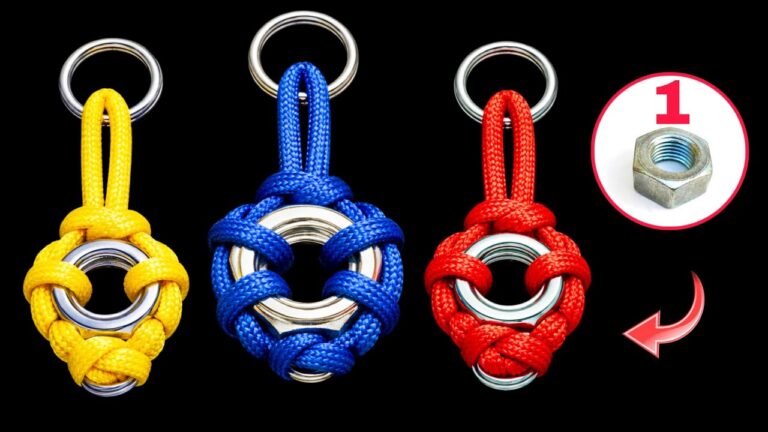 Craft 1-Minute Rope & Metal Hex Nut Keychains for a Stylish DIY Touch