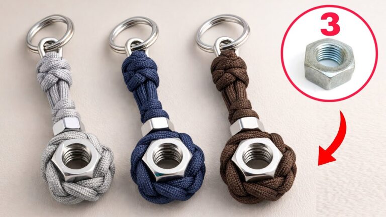 5 Steps to Create a Stunning Rope & Steel Nut Keychain You’ll Love!
