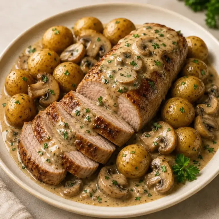 Creamy Mushroom Sauce Filet Mignon with Baby Potatoes: A Delightful Recipe