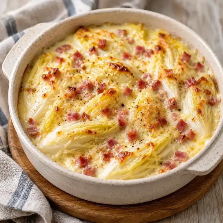 Ham and Chicory Gratin: A Creamy, Comforting Delight