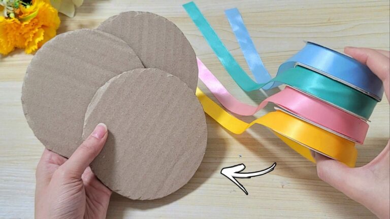 10 Brilliant DIY Decor Ideas Using Cardboard and Ribbons to Transform Your Home!