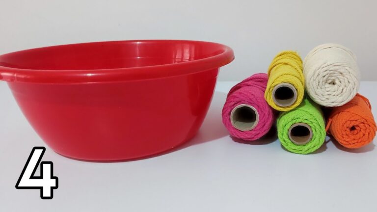 Create 4 Stunning Baskets with Macrame and a Simple Basin for DIY Fun!