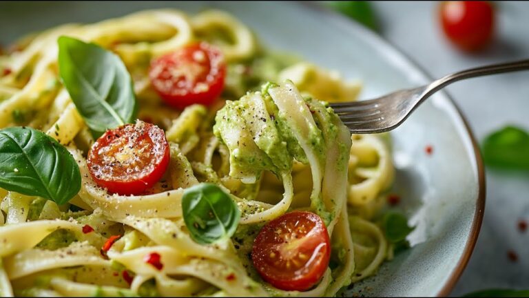 15-Minute Vegan Avocado Pasta That’s Fresh, Creamy, and Delicious!