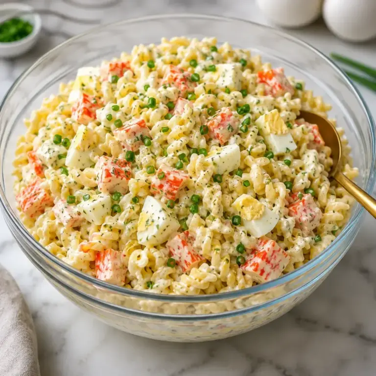 Creamy Surimi Pasta Salad with Eggs: A Fresh and Tasty Recipe