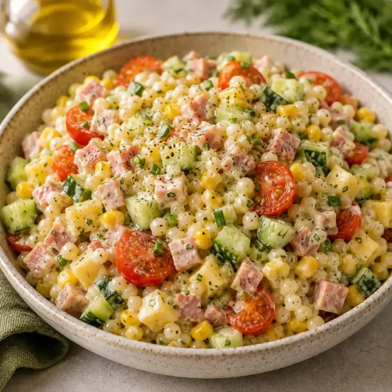 Ham and Cheese Pearl Salad: A Quick and Tasty Recipe
