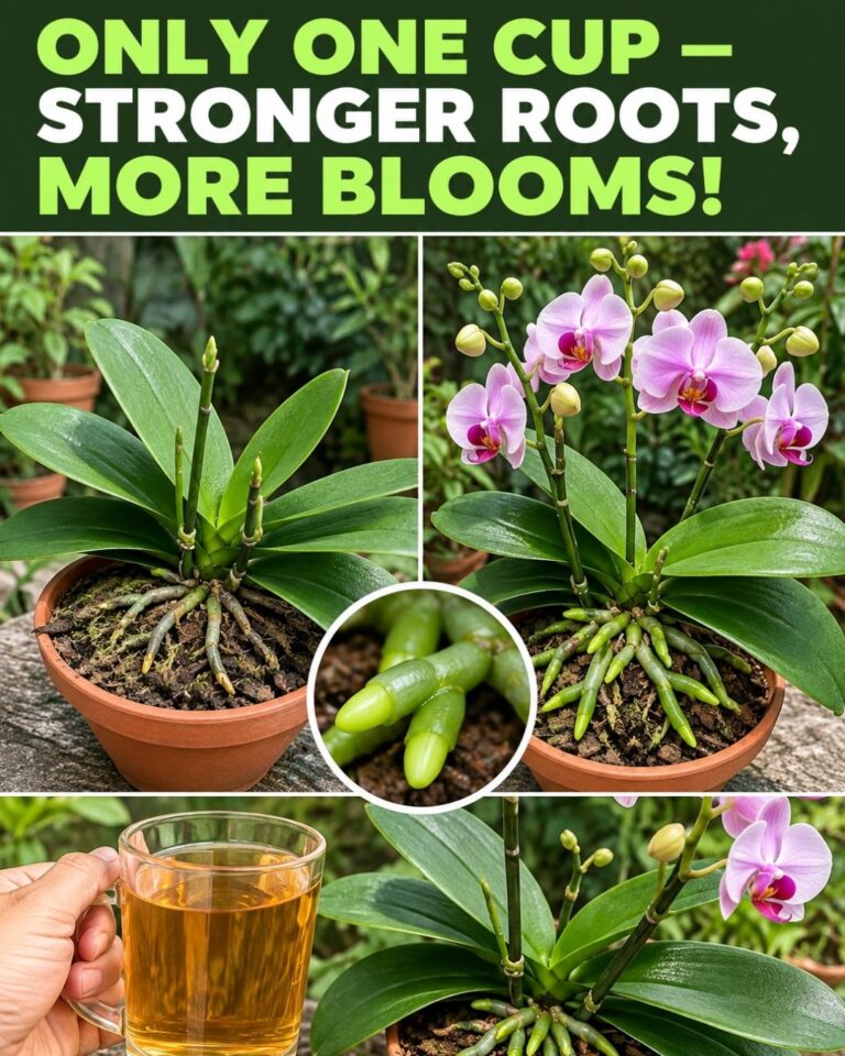 With only one cup, orchids grow stronger roots and keep blooming.