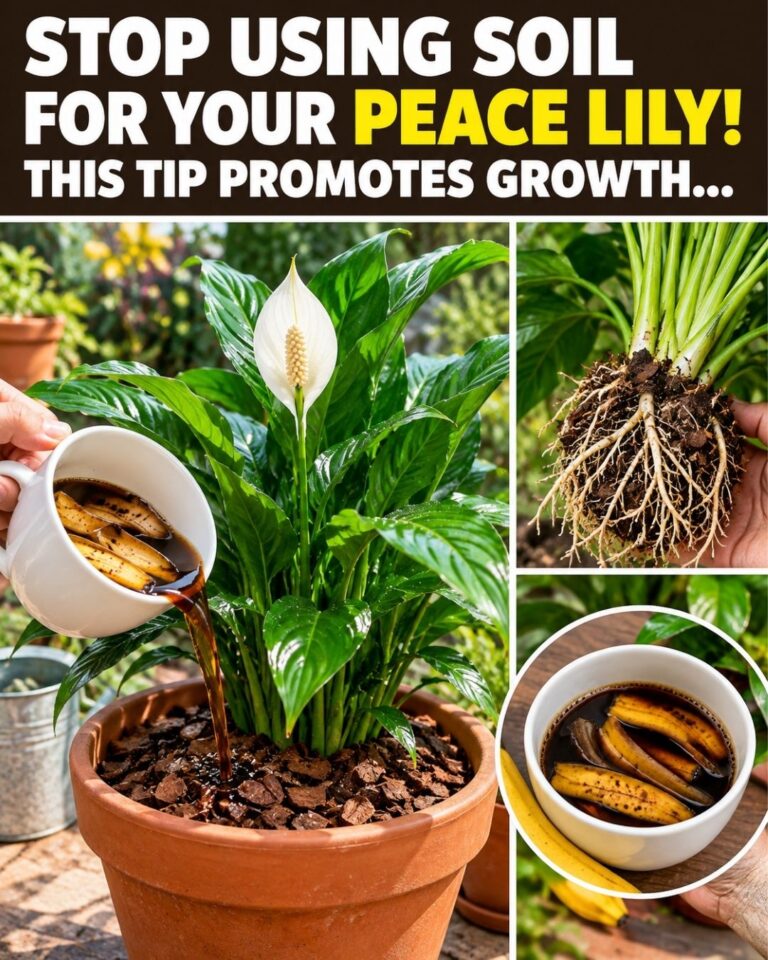 🌸Stop using soil for your Peace Lily! This tip promotes growth …