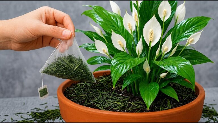 Put This at the Base of Your Peace Lily! Encourage New Blooms All Year!