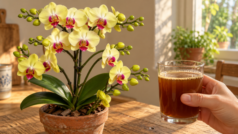 Just one cup per week! Discover the steps for an orchid with vigorous roots